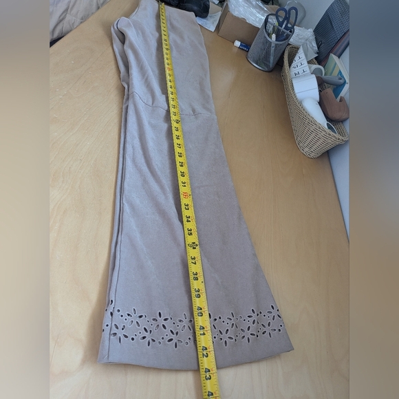 LE CHÂTEAU Vintage Y2K 2000 Flare Suede Effect Women Pants Size 11 Western Boho - Picture 12 of 14